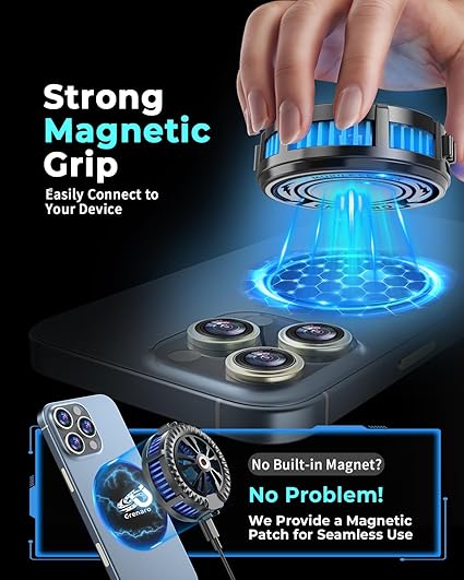 GRENARO Magnetic Phone Cooler for Gaming – Fast Cooling Device
